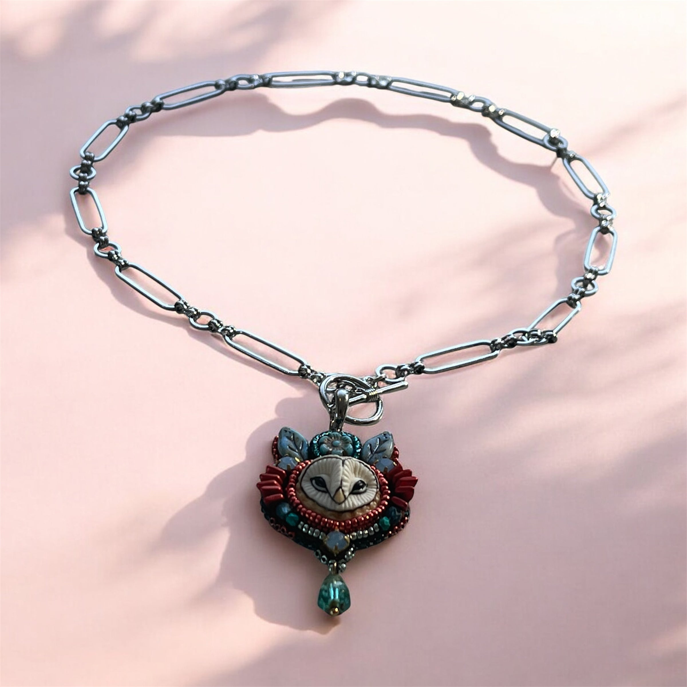 Porcelain Owl Pendant