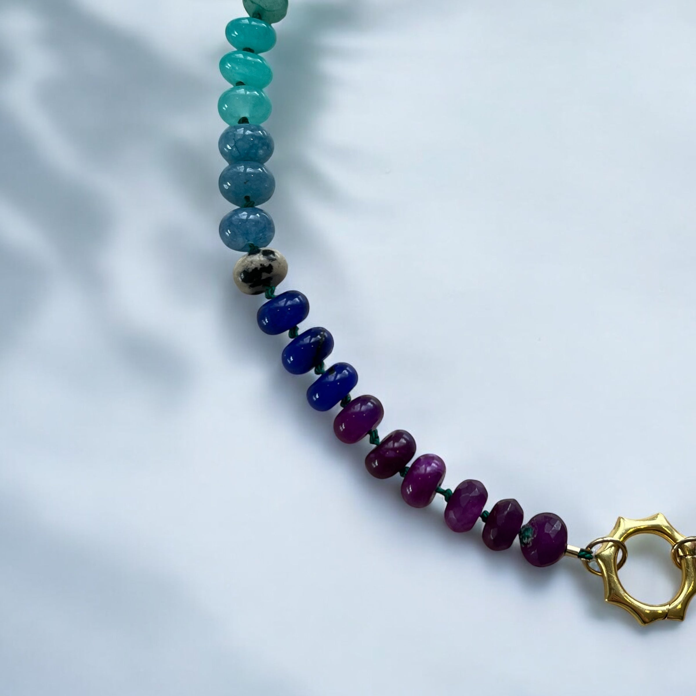 Multi-colour Agate gemstone necklace