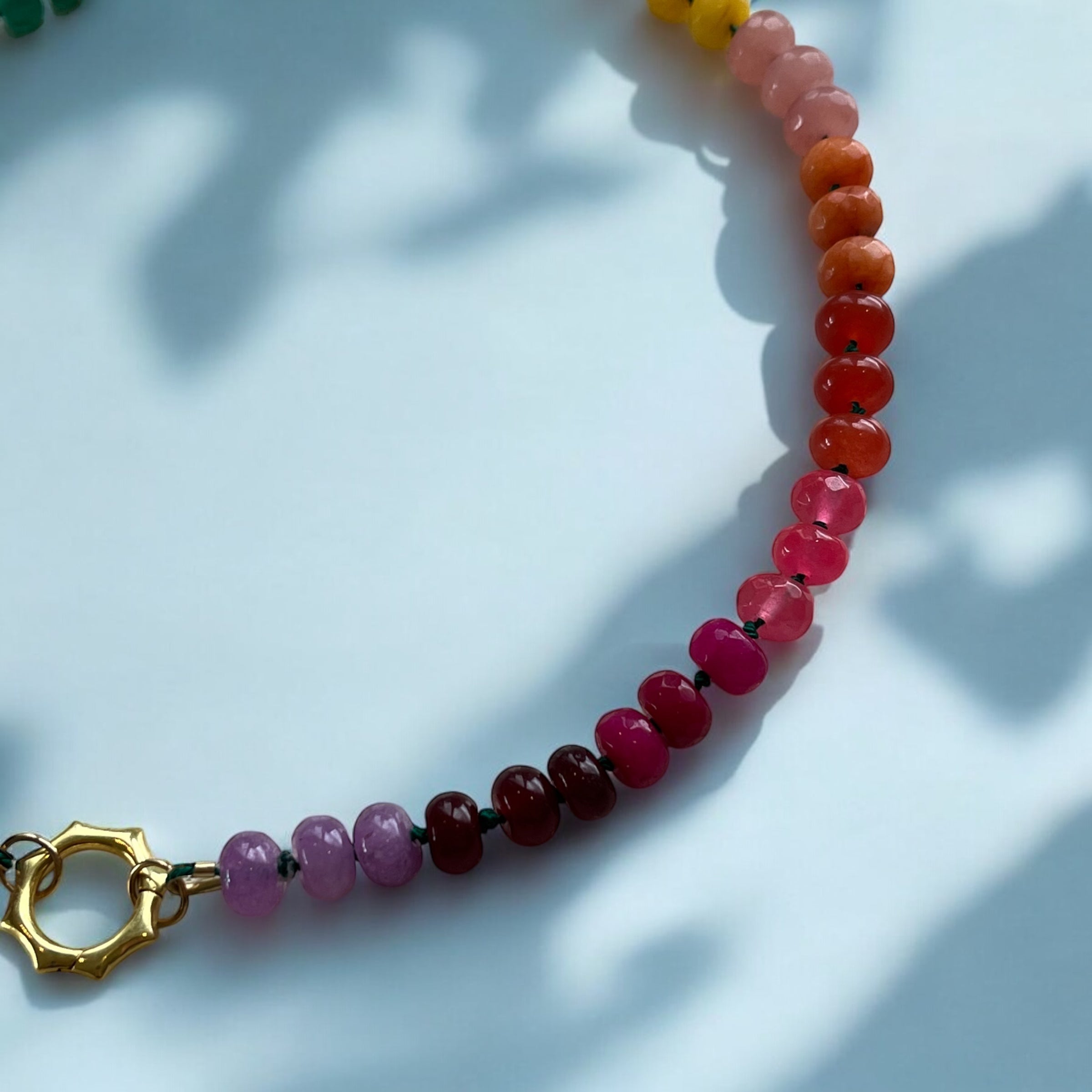 Multi-colour Agate gemstone necklace