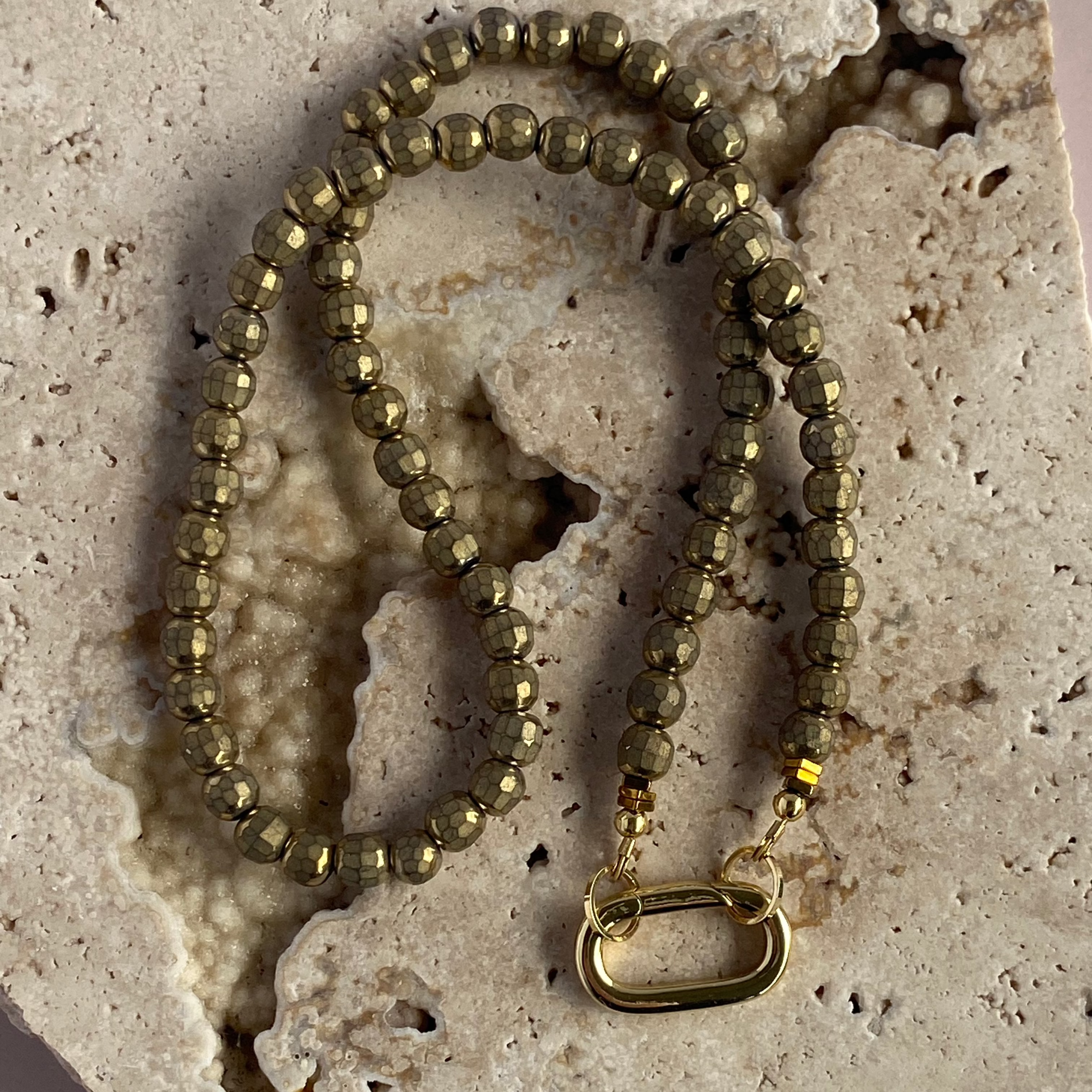 Hematite beaded choker