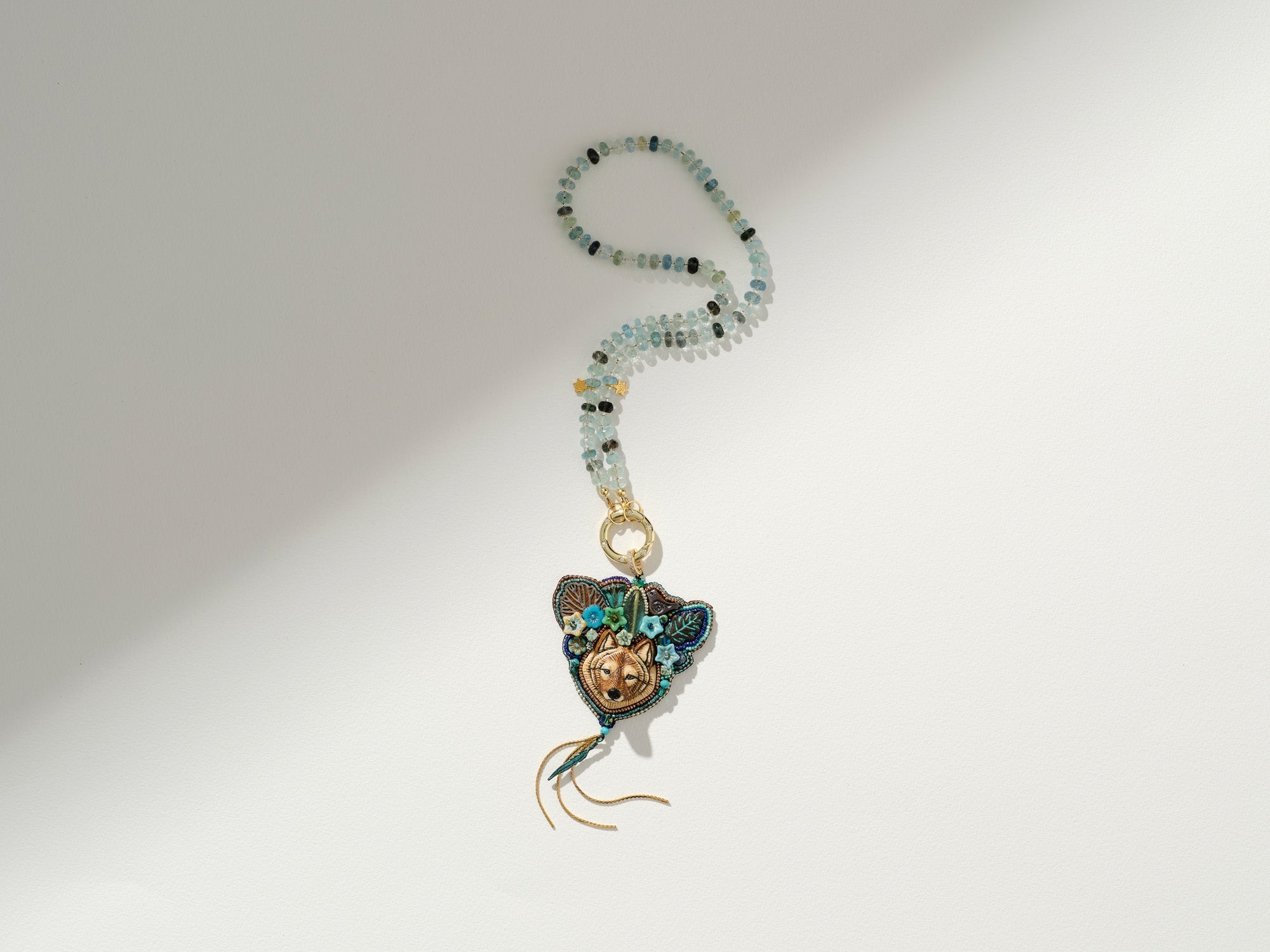 Moss Aquamarine Gemstone Necklace