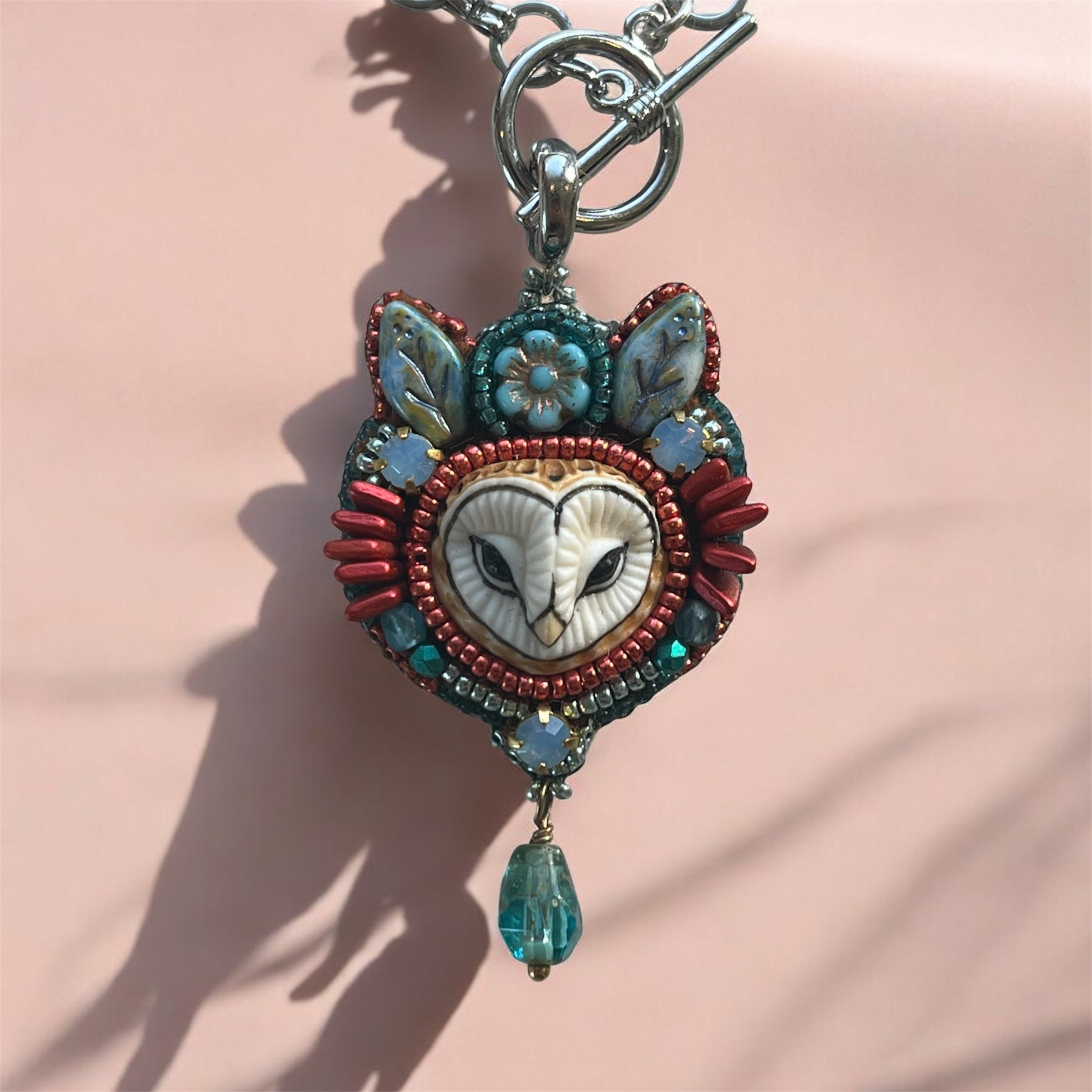 Porcelain Owl Pendant