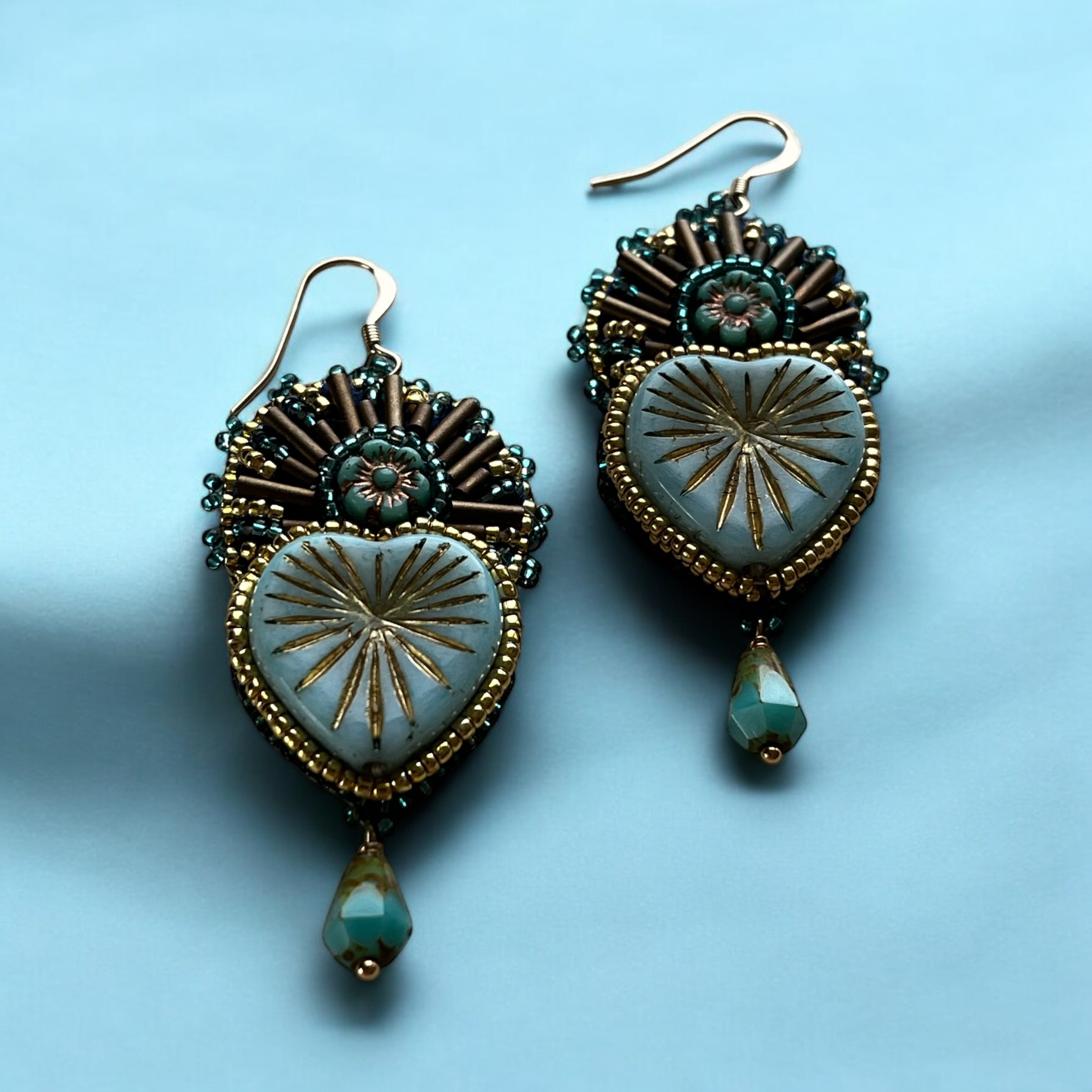 Gold Open Heart earrings