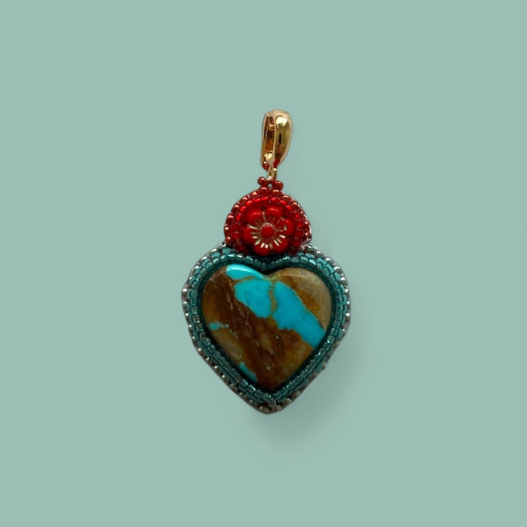 Royston ribbon turquoise heart