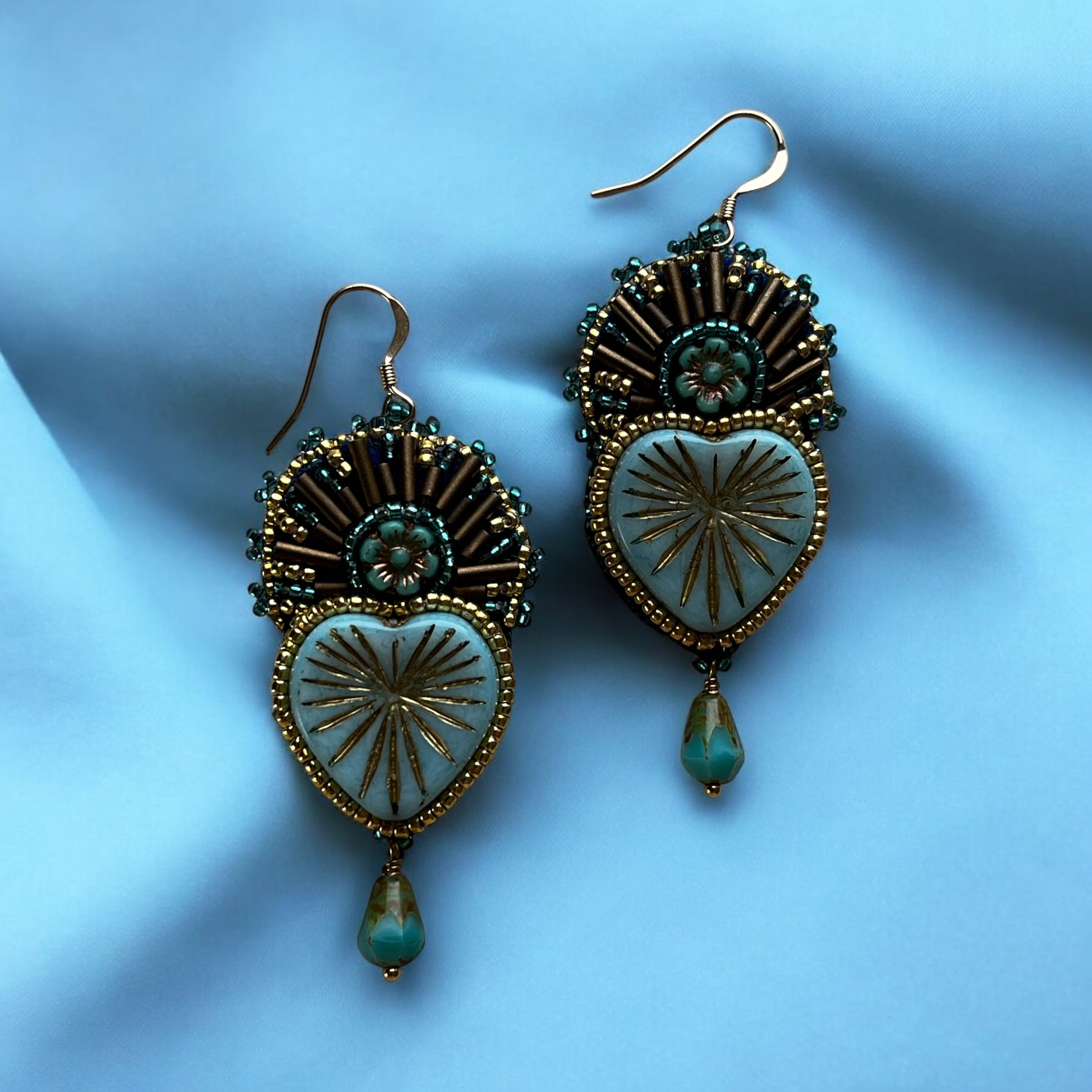 Gold Open Heart earrings