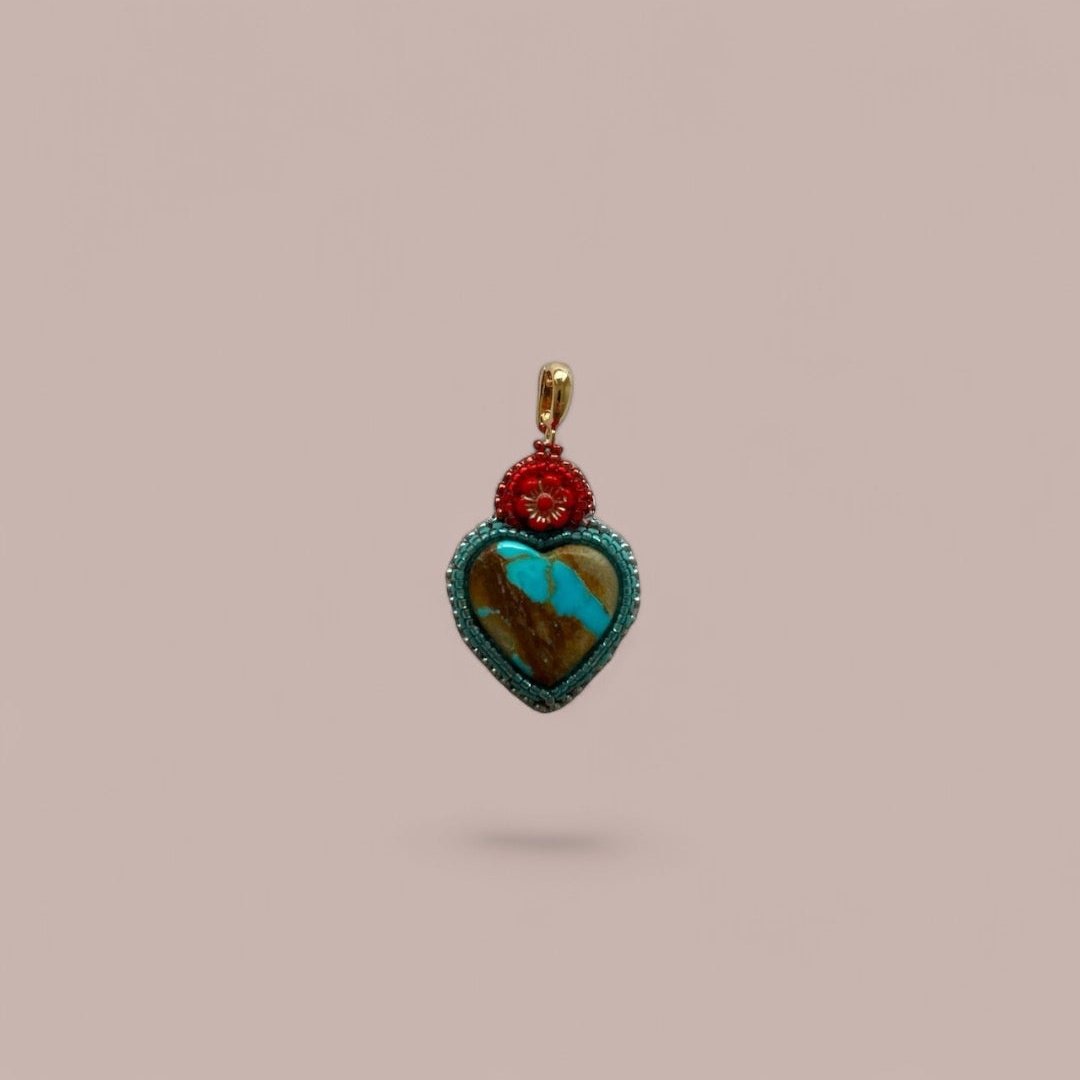 Royston ribbon turquoise heart