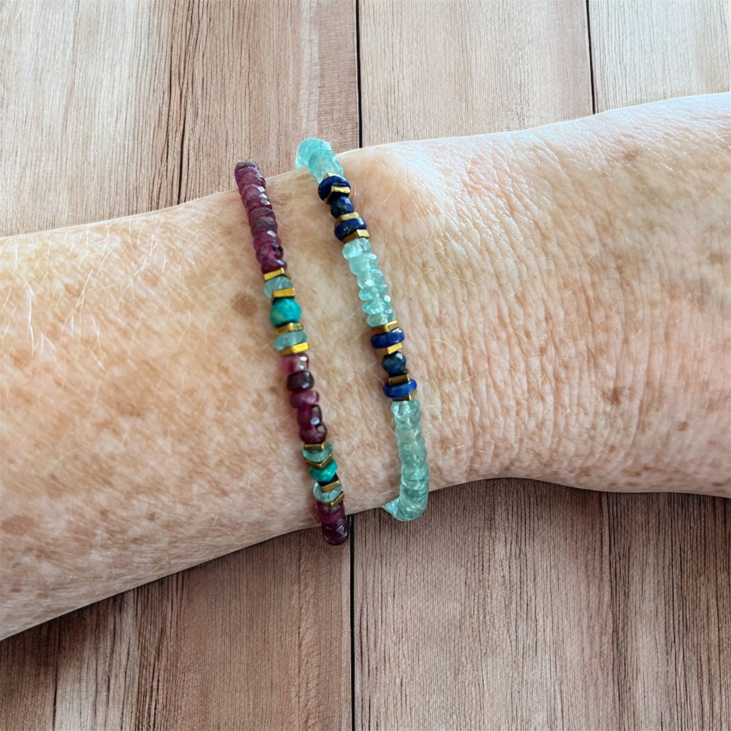 Apatite & Lapis bracelet