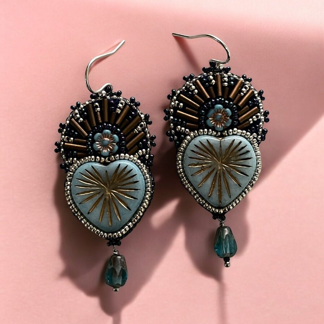 Silver Open Heart Earrings