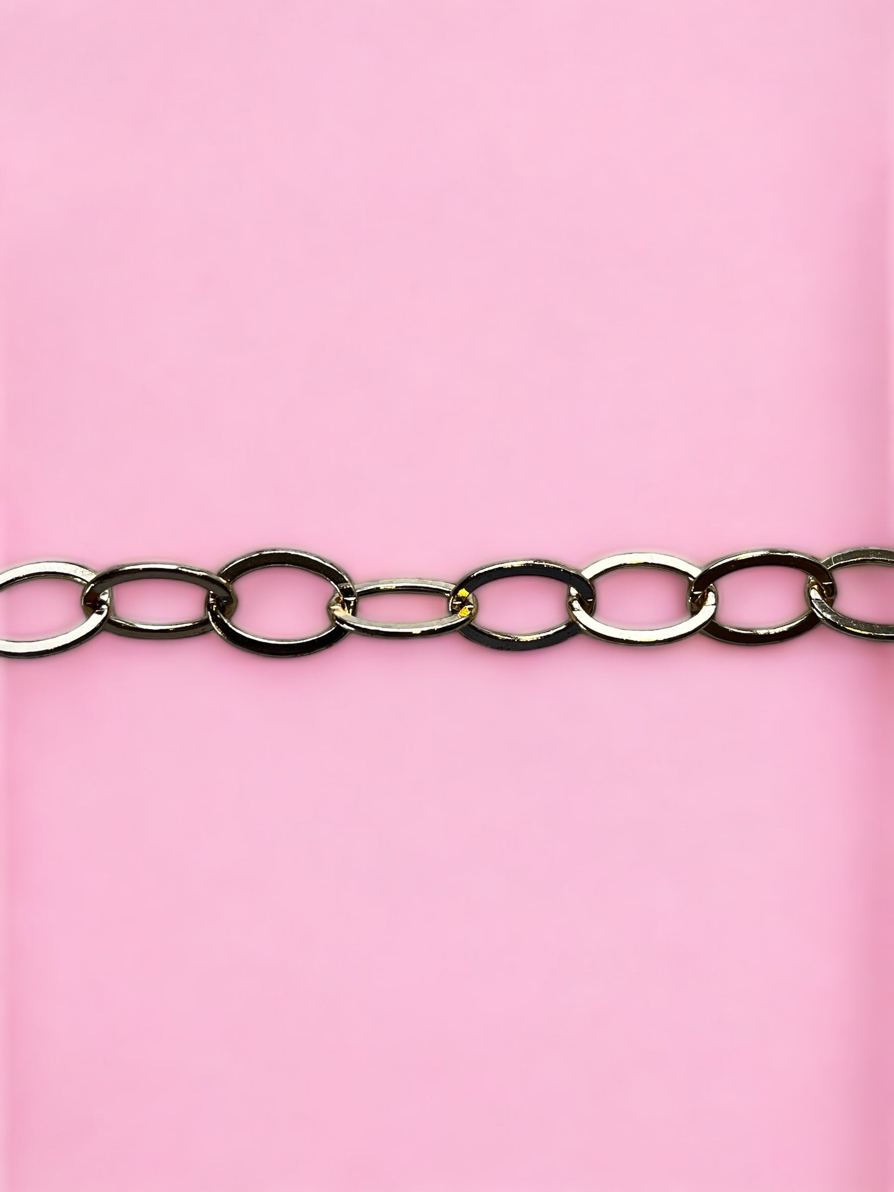 18k Gold plated brass oval link chain