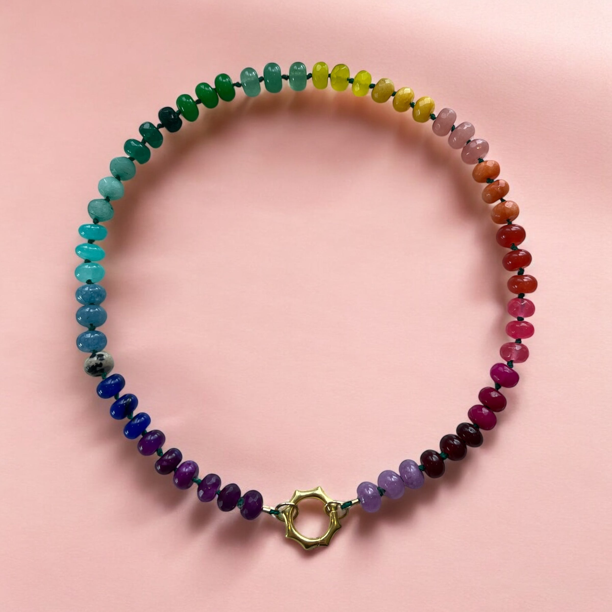 Multi-colour Agate gemstone necklace