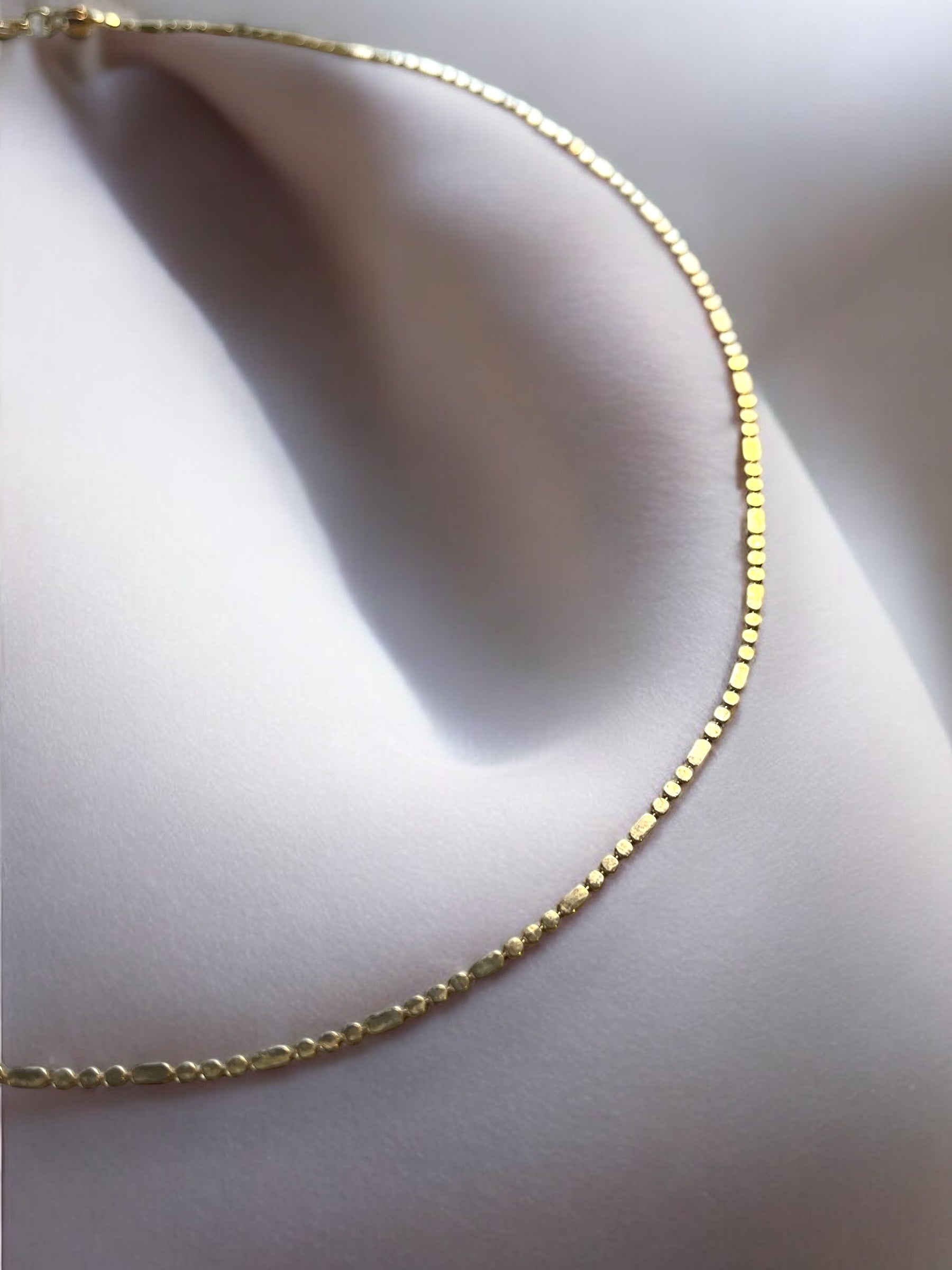 Delicate 18k GP brass chain