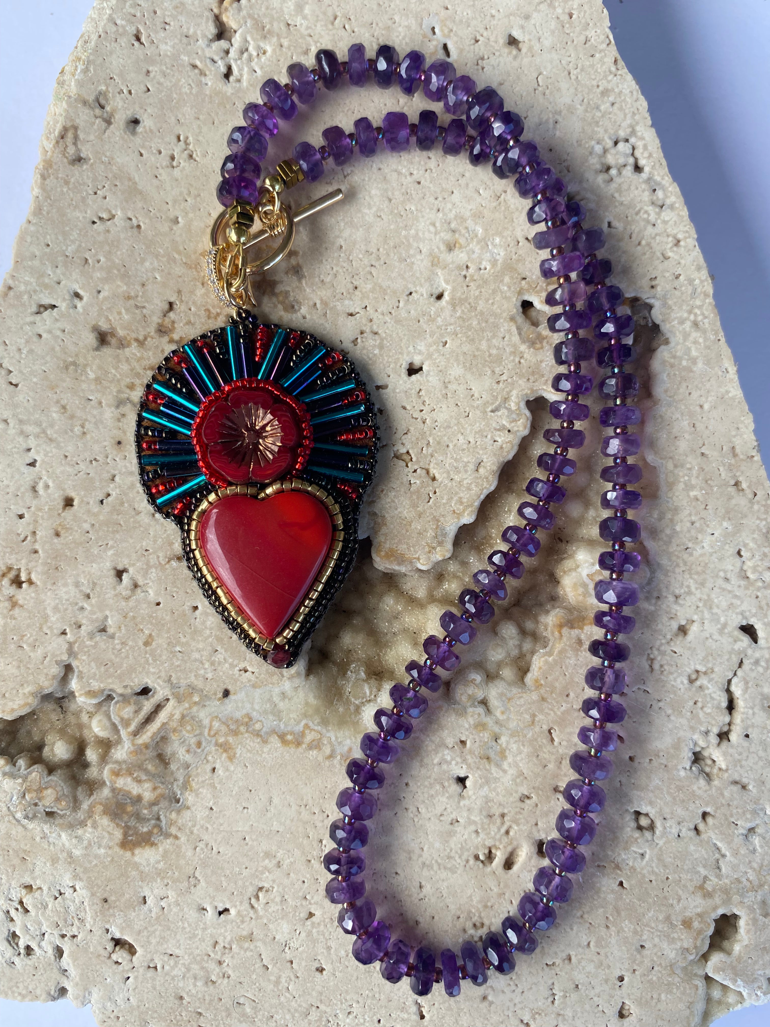 African Amethyst Necklace