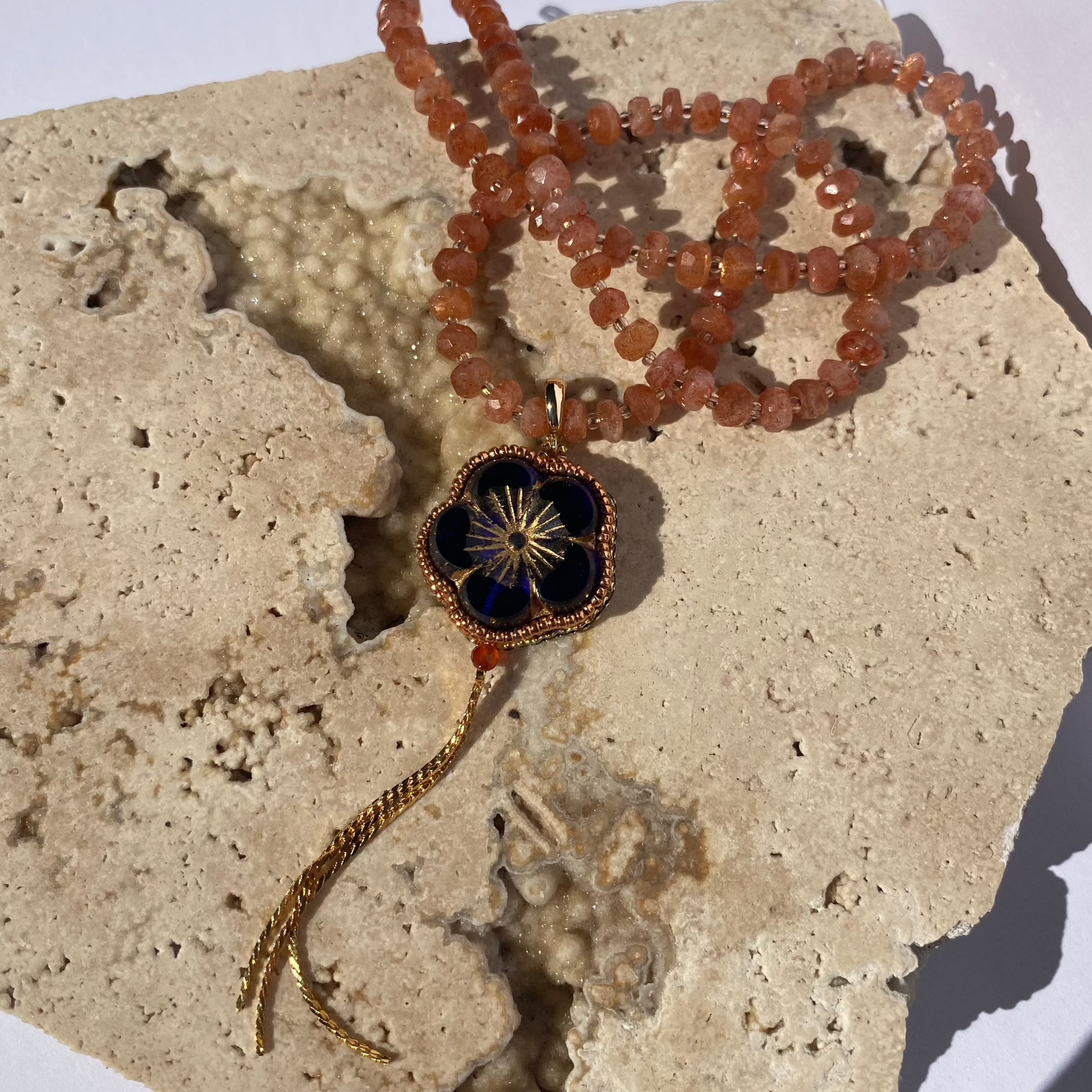 Purple Hibiscus Flower Pendant