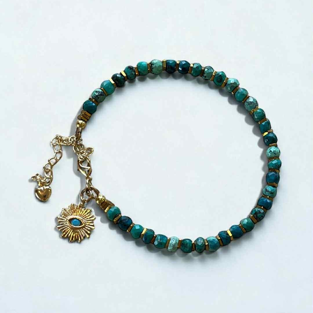 Turquoise Bracelet with eye charm