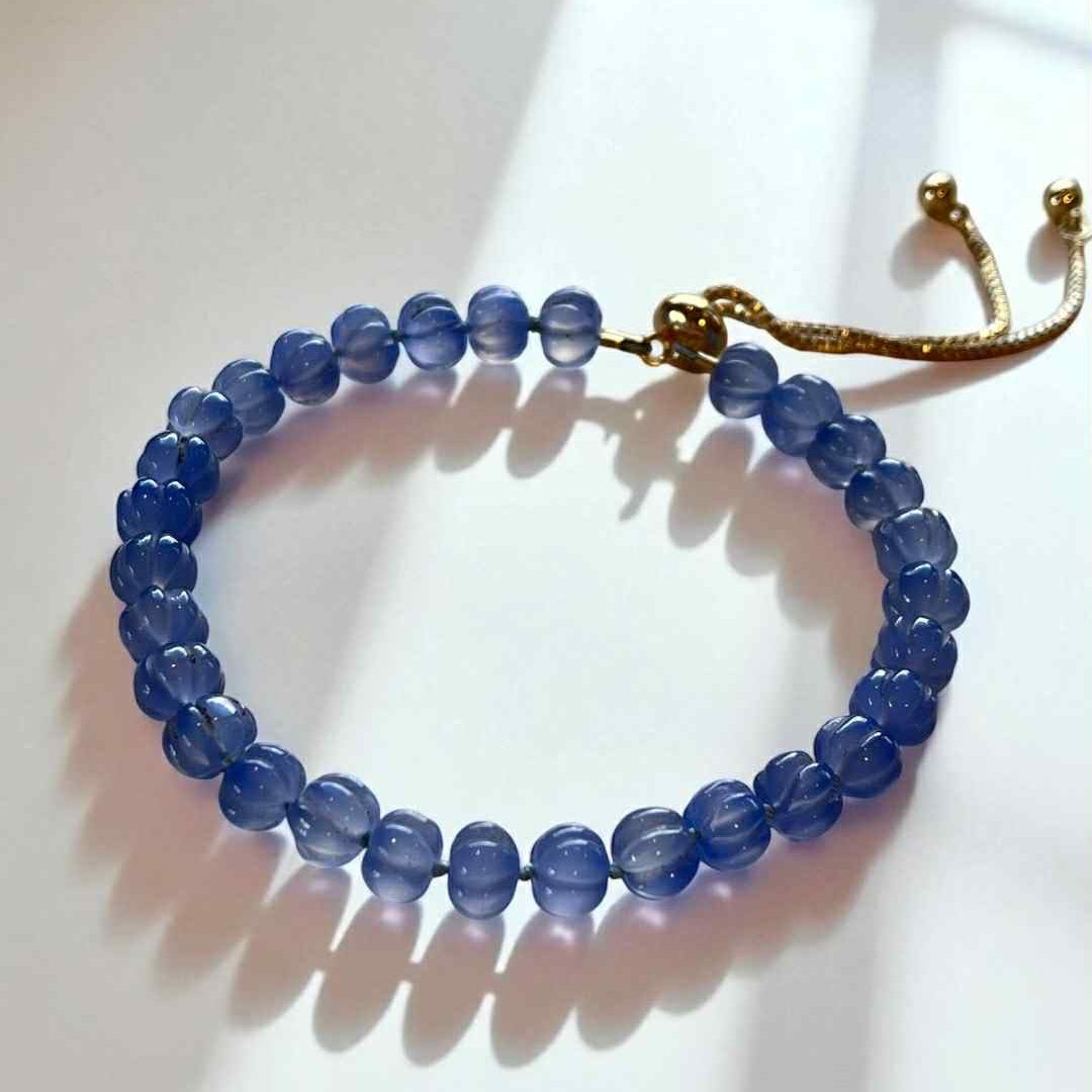 Carved Chalcedony bracelet